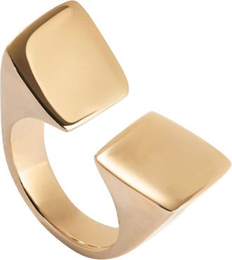 UNOde50 18K Gold-Plated Ring with Smooth Finish and Square Shape at Nordstrom, Size 7.5