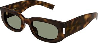 Saint Laurent Unisex Black Rectangular Sunglasses SL697 002
