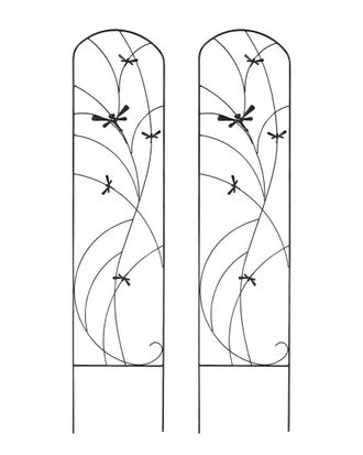 Sunnydaze 2-Pack Decorative Steel Dragonfly Delight Garden Trellis