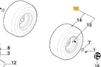STIGA Sports Conjunto De Rueda Completa 18 Original Stiga Tractor Gyro 700e 382680097/0