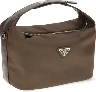 Prada Womens Mini Handbag Ch&eacute;rie Burnt Recycled Polyamide Shoulder Bags