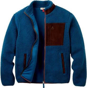 Passenger Trekker 2.0 Recycled Deep-Pile Sherpa Fleece Fleecejacke f&uuml;r Herren | blau