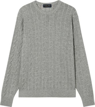 Brooks Brothers Jersey de punto trenzado - Knitwear - Hombre - Gris - 2XL