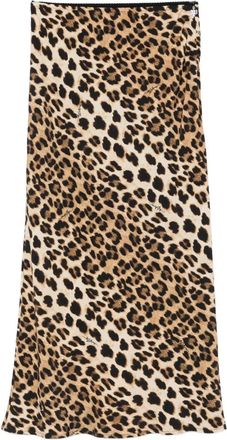 Aniye By leopard-print midi skirt - women - Viscose - S - Brown