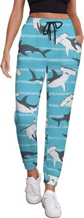Generic Hammerhead Shark Pattern Womens Sweatpants Printed Baggy Jogger Pants Athletic Lounge Trousers with Pockets 2XL
