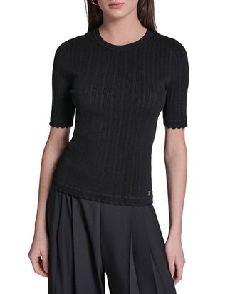 Halston Heritage Pointelle Sweater