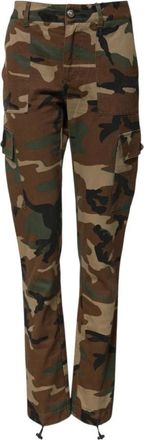 Dolce & Gabbana Camouflage Cargo Broek met Ritssluiting - Dames - Slim Fit Broeken - Veelkleurig - XS - Katoen - Broeken