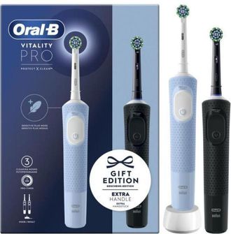 Braun Oral-b Vitality Pro Duo Adulto Cepillo Dental Oscilante Negro, Azul, Blanco