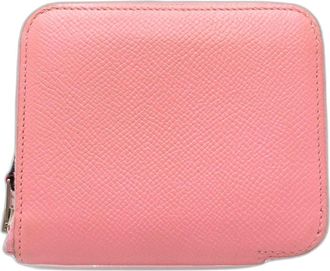 Herm&egrave;s Pink Epsom Leather Coin Purse/Coin Case (Pre-Owned)
