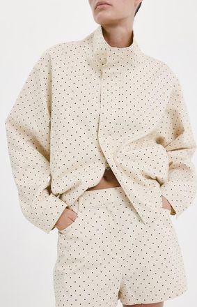 Mango Chaqueta Dots Jacket in Ecru at Nordstrom, Size X-Small