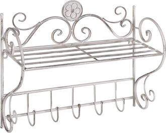 Beliani Estanter&iacute;a de pared Metal Blanco