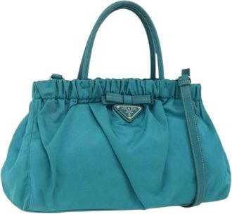 Prada Pre-owned Handbags, female, Blue, Size: ONE SIZE Pre-owned Vintage Hand Bag