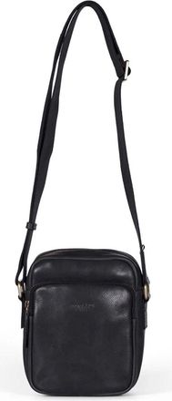 Howard London Zwarte Leren Crossbodytas - Heren - Schoudertassen - Zwart - ONE Size - Leer - Tassen