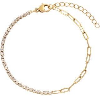 Adornia Half Cubic Zirconia Bracelet in Gold at Nordstrom Rack