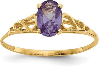 Diamond2Deal 14k Yellow Gold Alexandrite Ring