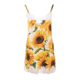 Dolce & Gabbana Sunflowers Lingerie Dress - female - Dolce & Gabbana - Short Dresses - Multicolor - S - Dresses
