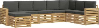 vidaXL Conjunto De Sof&aacute;s De Exterior 8 Uds. Blanco Y Antracita Vidaxl