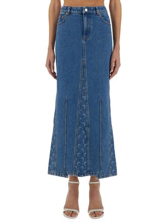 Marine Serre Moon Laser Long Skirt