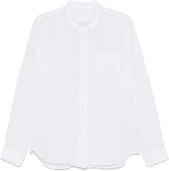 120% Lino Camicia in lino - Bianco