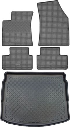 OEM Renault Megane Grandtour Iv Estate (5 Puertas) Desde Septiembre De 2016. Juego: Alfombrillas De Goma Para Coche + Alfombrilla Para Maletero