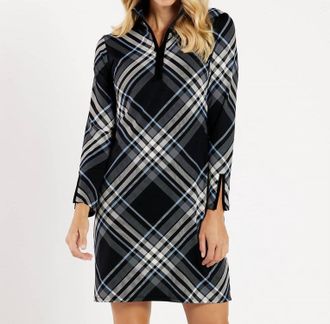 Jude Connally Anna Grand Dress In Plaid Black