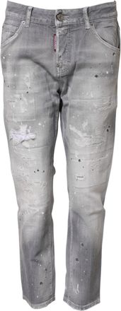 Dsquared2 Dsquared² Washed Mid Waist Tapered Womens Jeans