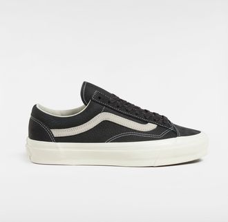 Vans Unisex Premium Old Skool 36 Sneakers - Black Leather - Size UK 10.5