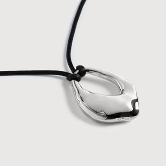 Monica Vinader Sterling Silver Antica Bold Cord Necklace