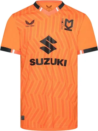 Castore MK Dons-keepersshirt met korte mouwen voor heren (Tangelo)