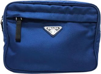 Prada Pre-owned Fabric prada-bags - Heren - Vintage Heuptassen - Blauw - ONE Size - Vintage