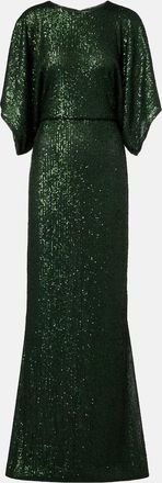Norma Kamali Obie sequined gown