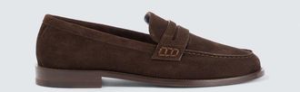 Manolo Blahnik Perry suede penny loafers