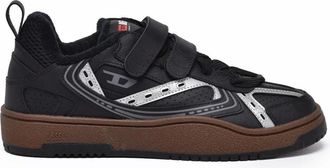 Diesel Black Leather Ukiyo Sneakers