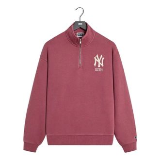 Kith For The New York Yankees Vintage Nelson Quarter Zip Garnet KHMG030097-7068