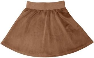 Maniere Kids Velour Skirt in Taupe at Nordstrom, Size 4
