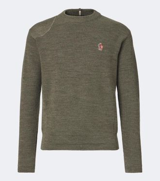 Moncler Jersey de lana virgen con logo