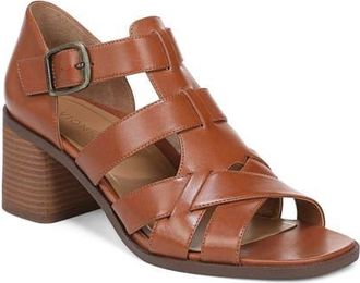 Vionic Marcella Ankle Strap Sandal in Tan Leather at Nordstrom, Size 9.5
