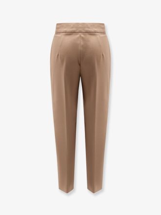 Max Mara Womens Viscose Blend Trousers Brown