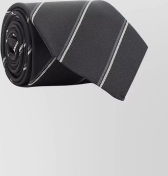 Saint Laurent silk tie striped chain loop