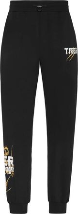 Plein Sport Tiger Tokyo Jogging Broeken - Heren - Trainingsbroeken - Zwart - XS - Katoen - Fitness