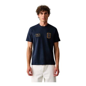 Aeronautica Camiseta con parches - Tops - Hombre - Azul - 2XL