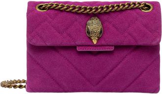 Kurt Geiger Adelaarskop Suede Schoudertas - Dames - Schoudertassen - Paars - ONE Size - Leer - Tassen