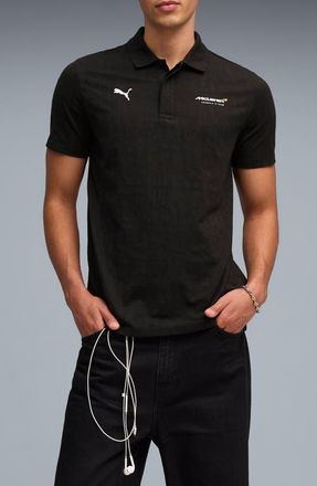 Puma McLaren Jacquard Logo Polo in Puma Black at Nordstrom, Size Xx-Large