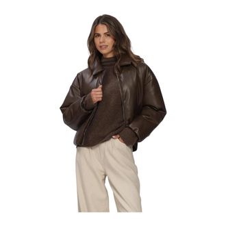 Knit-ted Sasha Jas - Dames - Jassen - Bruin - Maat: XS Poliester