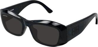 Balenciaga Bb 0397Sa Zonnebril - unisex - Zonnebrillen - Zwart - 54 MM - Accessoires