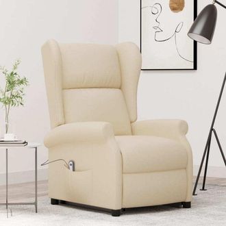 vidaXL Sill&oacute;n Elevable Tela Crema Vidaxl