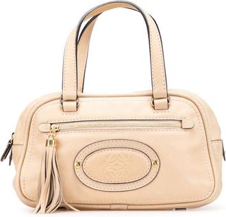 Loewe Pre-owned Loewe Mini Anagram Leather Tassel Handbag Ladies 340710