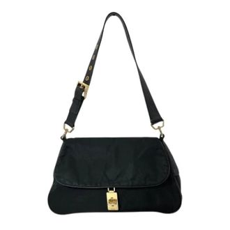 Prada Pre-owned Shoulder Bags, female, Black, Size: ONE SIZE Pre-owned Nylon Shoulder Bag