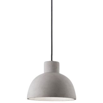 Ideal Lux Oil - 1 lámpara colgante de techo tipo domo gris cemento, E27 - Ideal Lux