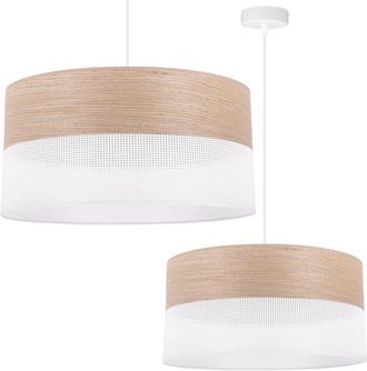 OEM L&aacute;mpara Colgante Individual Pantalla Cl&aacute;sica De Chapa De Roble 44 Cm